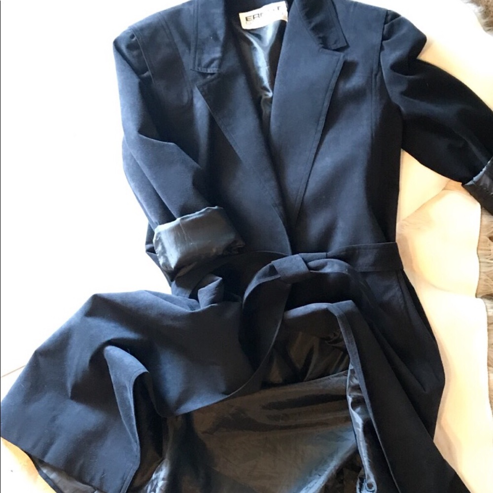 Retro/ vintage Earnst Strauss Black trench coat